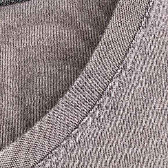 EILEEN FISHER Top M Stretch Organic Cotton Jersey Crewneck Short Sleeve Gray USA - Picture 6 of 10